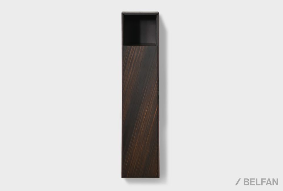 Шкаф настенный узкий "Монреаль" (левый) шпон дуба, МДФ 2