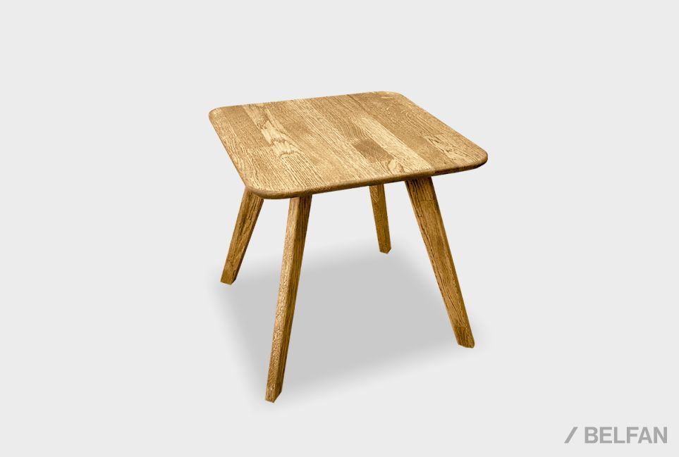 Стол журнальный "Арт" квадратный 261 массив дуба 1