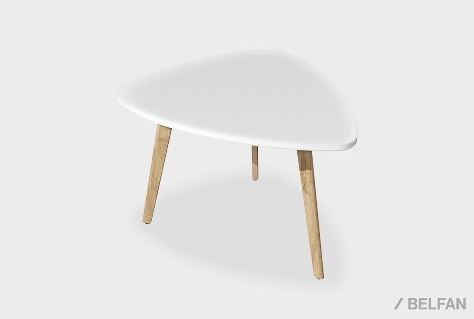 Стол журнальный "Уоллстрит" треугольный 265 массив дуба, МДФ 1