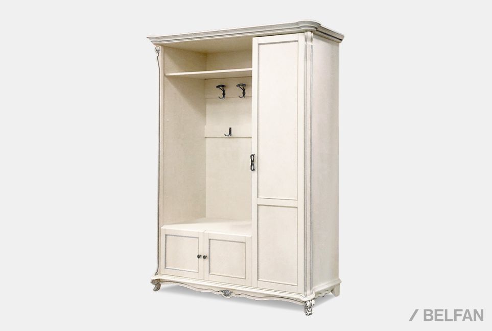 Шкаф комбинированный "Алези 1" (левый) массив и шпон дуба 1