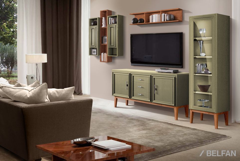 Тумба "Сакраменто" 3 (с ящиками) массив и шпон дуба, МДФ 1