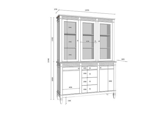 Буфет "Ольса" 330/324 массив сосны 8