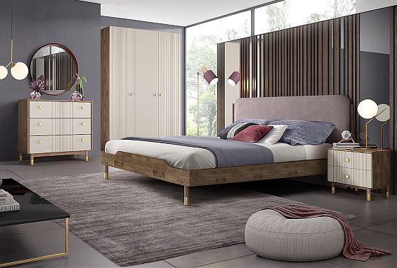 Тумба прикроватная "Меридиан" массив дуба, МДФ 10