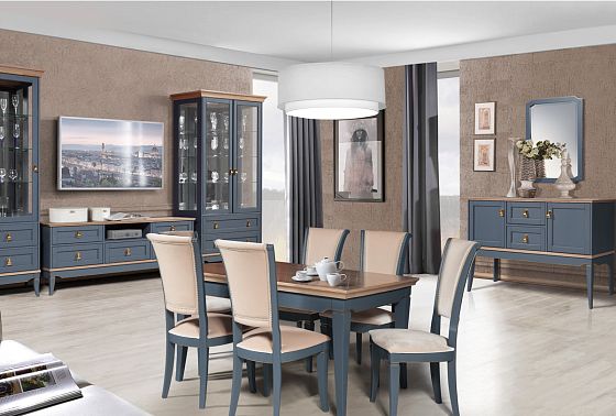 Витрина 2-х дверная "Стюарт" массив и шпон дуба 7