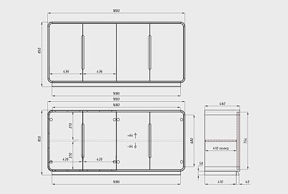 Тумба "Монблан" 4; бейц-масло
