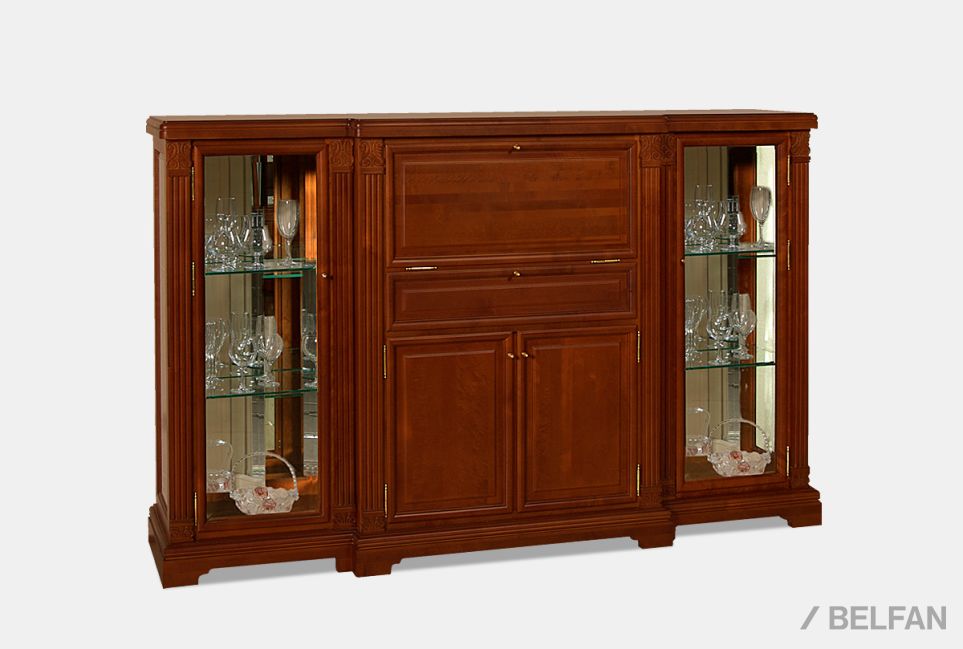 Тумба "Престиж" массив и шпон берёзы 1