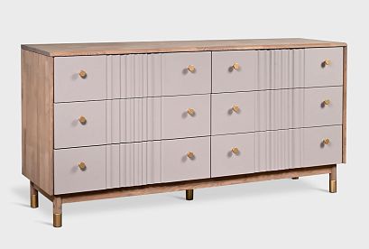 Комод "Меридиан" 6; 6 ящиков; *А-017.108; к-торфяной дуб, ф-нирвана