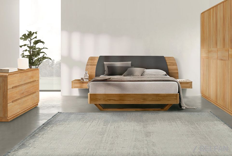 Кровать "Монблан" (с прикроватными тумбами) массив дуба 3