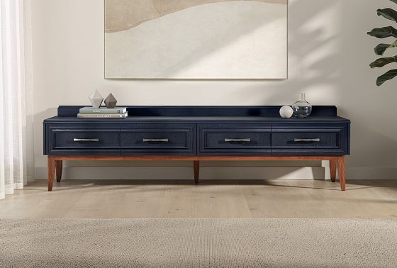 Тумба под ТВ "Сакраменто" 4 массив и шпон дуба, МДФ 4