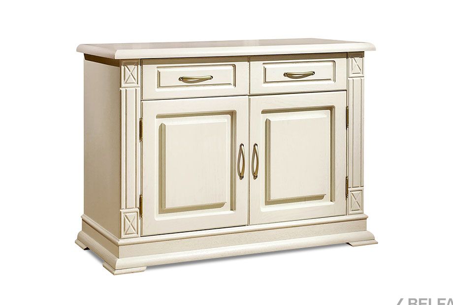 Тумба 2-х дверная "Верди Люкс 2" массив и шпон дуба 1