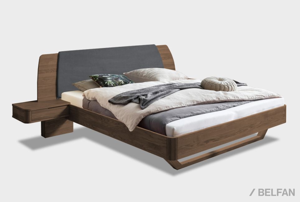 Кровать "Монблан" (с прикроватными тумбами) массив дуба 1