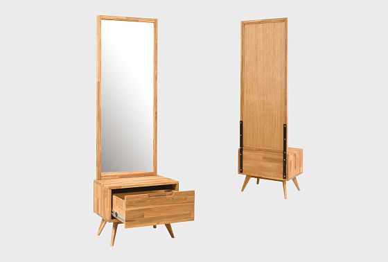 Тумба с зеркалом "Ирвинг" массив дуба 6