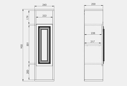Шкаф настенный "Сакраменто" (левый); *А-016.17; сумеречный