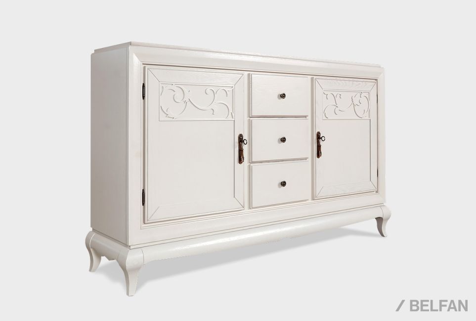 Тумба "Соната" 3 (с ящиками) массив и шпон дуба 2