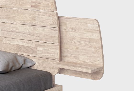 Полка прикроватная "Уоллстрит" массив дуба, МДФ 5