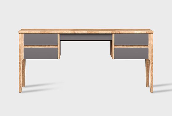 Стол письменный "Уоллстрит" (2 тумбы) массив дуба, МДФ 6