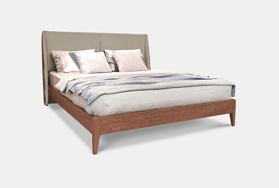 Кровать "Сакраменто" (мягкое изголовье) массив дуба 4