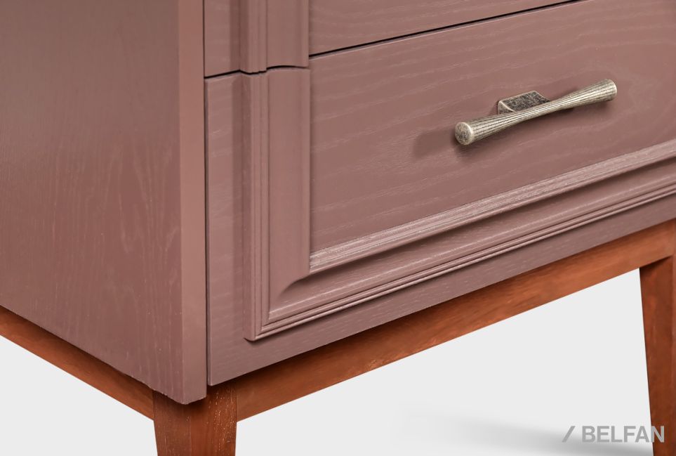 Комод "Сакраменто" 5 (высокий) массив и шпон дуба, МДФ 4