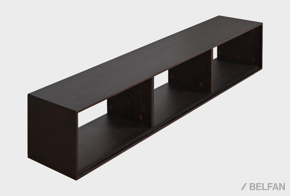 Полка настенная "Монреаль" 3 шпон дуба, МДФ 2