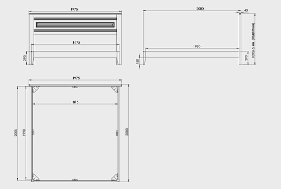 Кровать "Сакраменто" массив и шпон дуба, МДФ 3