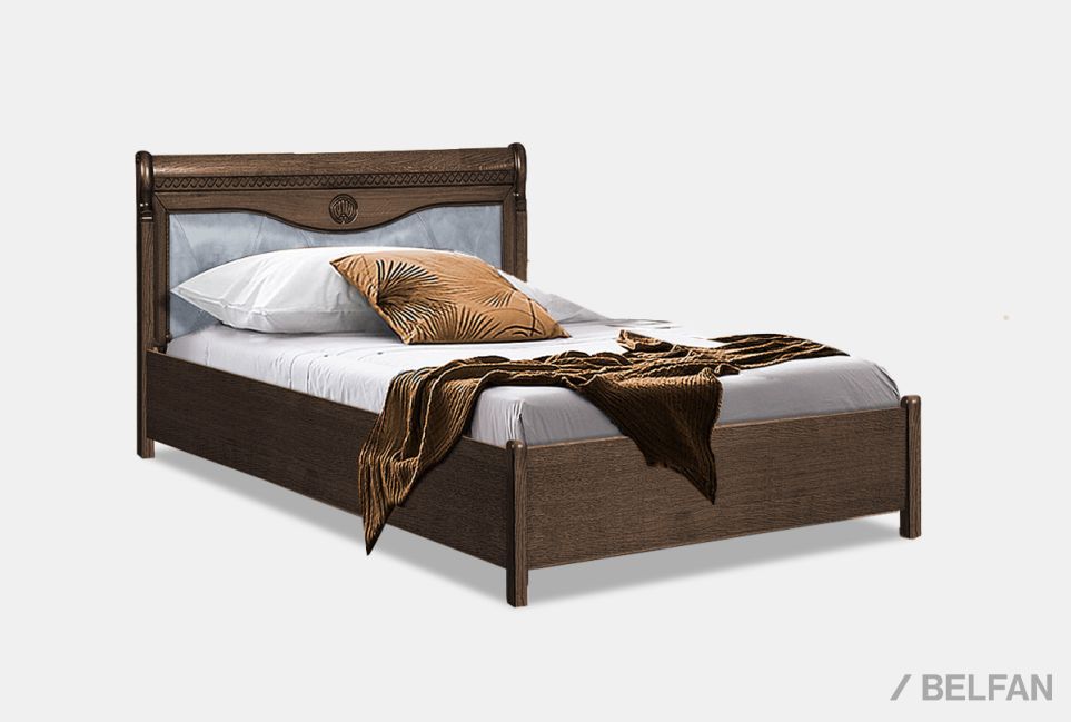 Кровать "Лика" (низкое изножье) массив и шпон дуба 1