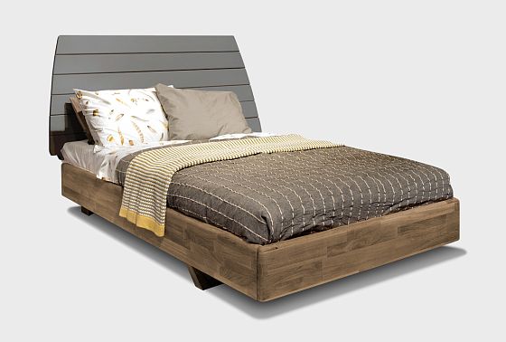 Кровать "Уоллстрит" (комбинированная) массив дуба, МДФ 5