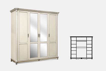 Шкаф 4-х дв. "Алези"