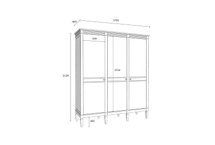 Шкаф для одежды 3-х дверный "Ольса" 03
