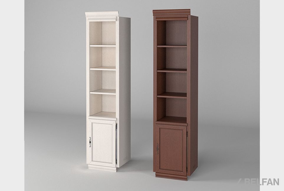 Стеллаж 1-но дверный "Тэфи" (правый) массив и шпон дуба 2