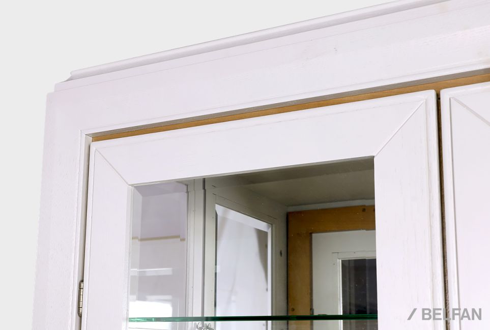 Шкаф с витриной 2-х дверный "Армония" массив и шпон дуба 5