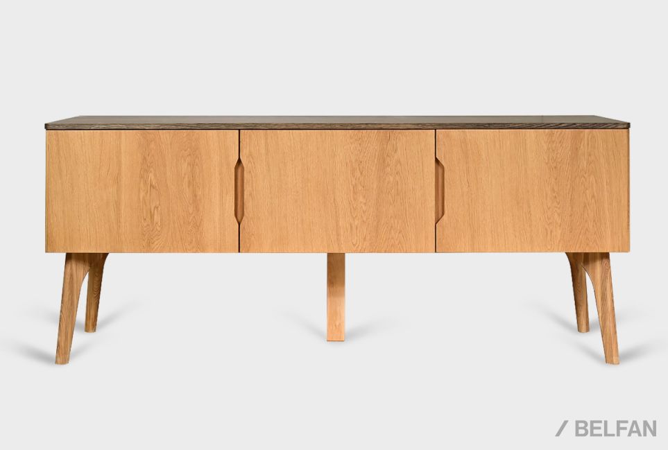 Тумба "Элва" D-3 массив и шпон дуба 2