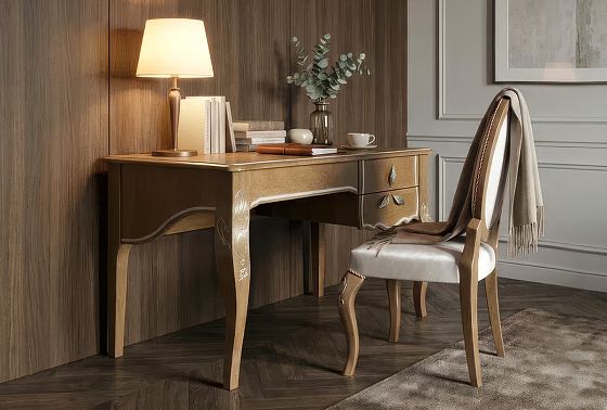 Стол письменный "Трио" массив и шпон дуба 10