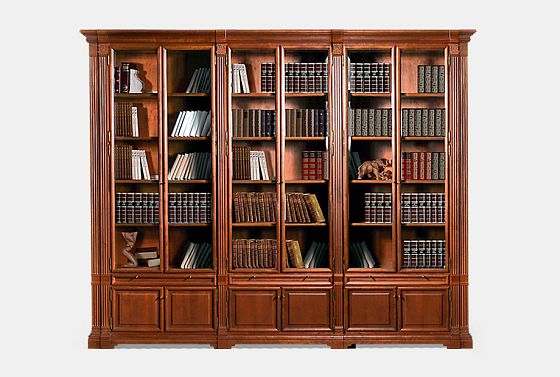 Набор мебели для библиотеки "Престиж-17.3" массив и шпон берёзы 4