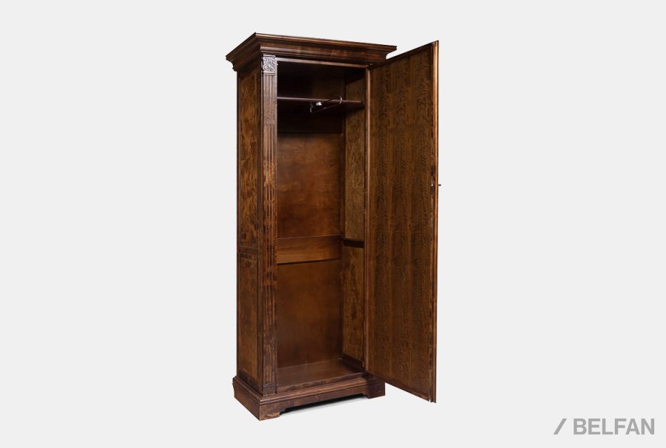 Шкаф для одежды "Престиж" 1 массив и шпон берёзы 2