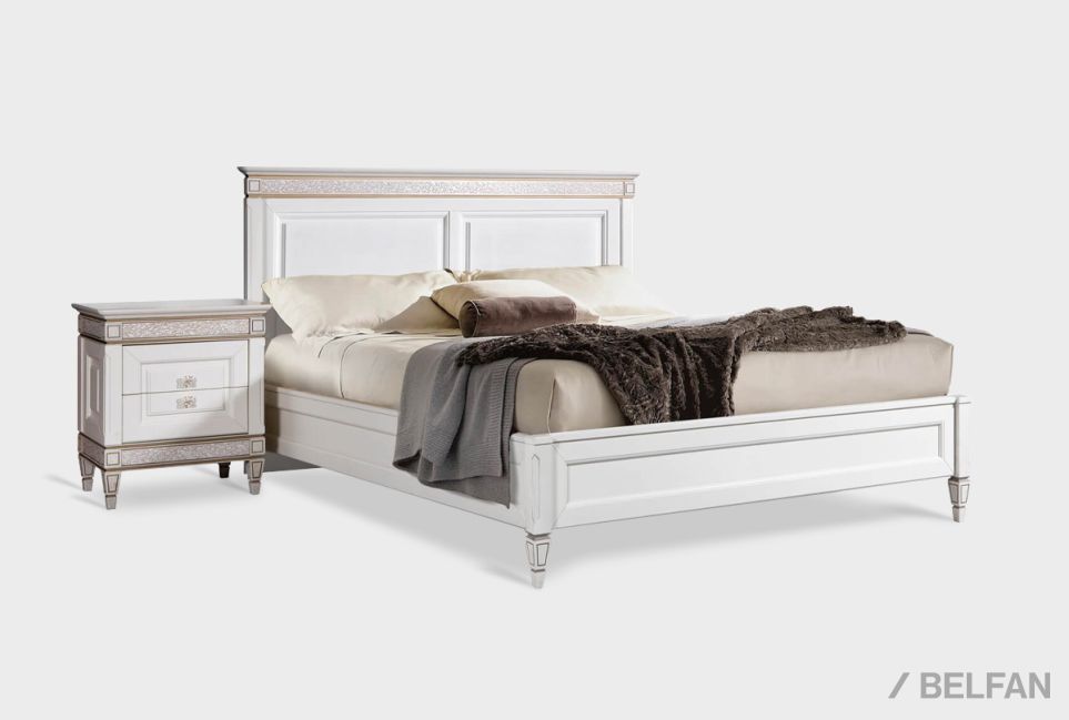 Кровать "Сиена" массив и шпон дуба, МДФ 1