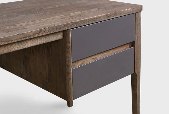 Стол письменный "Уоллстрит" (2 тумбы) массив дуба, МДФ 6