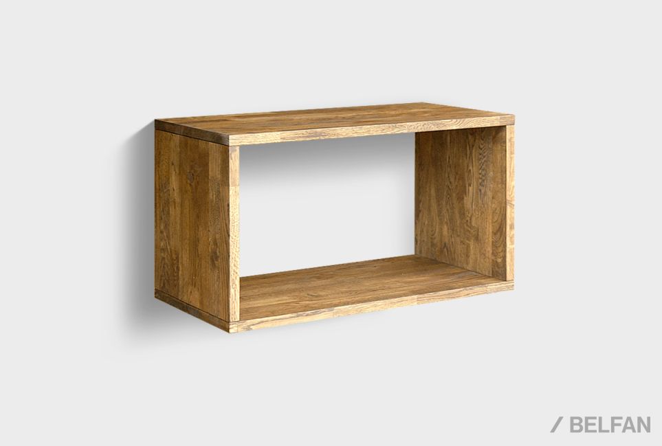 Полка настенная "Cube Design" 1 массив дуба 1