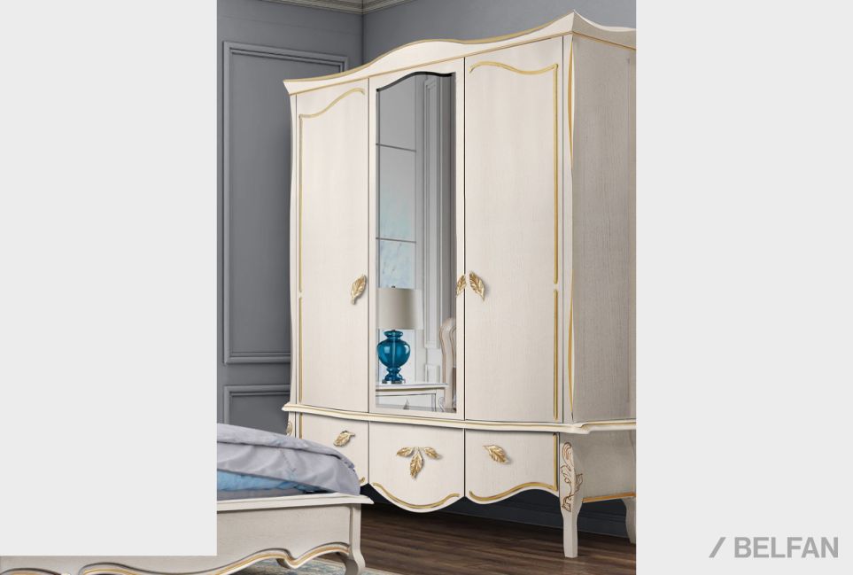 Шкаф для одежды 3-х дв. "Трио" (распашной) массив и шпон дуба 1