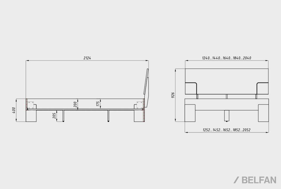 Кровать "Берген" С массив дуба 2