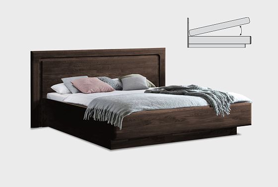 Кровать "Бремен" (узкая) с подъемным механизмом массив дуба 4