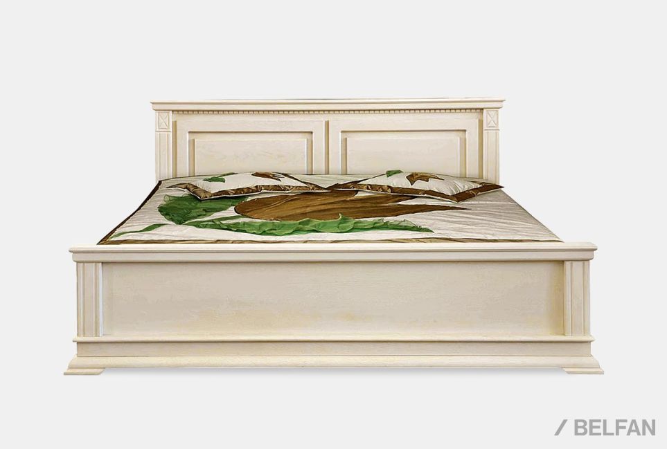 Кровать "Верди Люкс" (низкое изножье) массив и шпон дуба 2