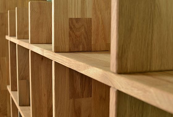 Стеллаж "Арт" 4x4 массив дуба 11