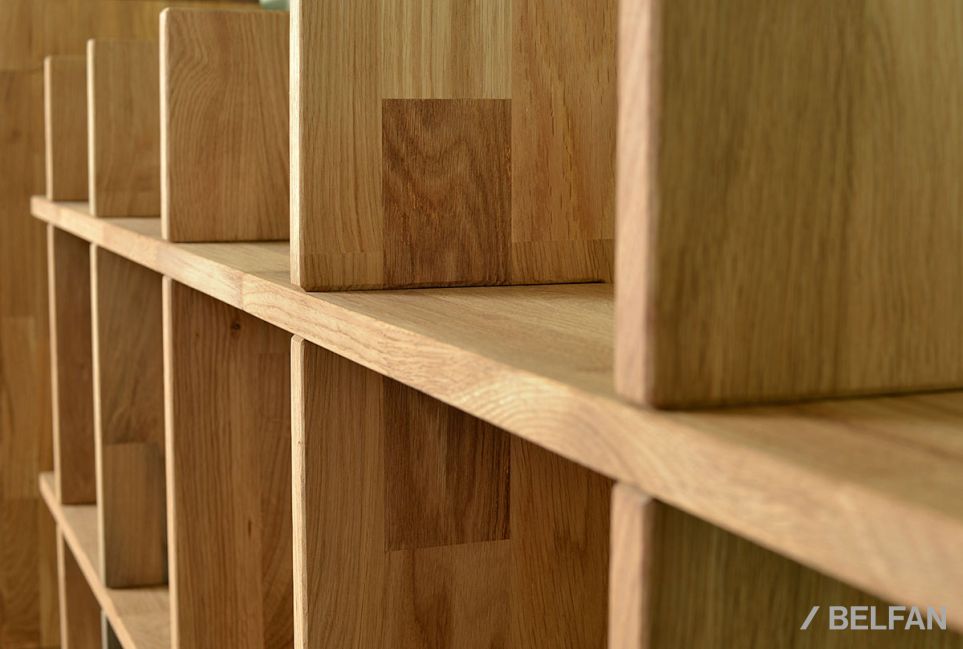 Стеллаж "Арт" 4x4 массив дуба 8