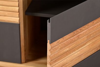 Тумба "Уоллстрит" 3; 3 двери; *А-012.33; к-бейц-масло, ф-антрацит, вст-бейц-масло