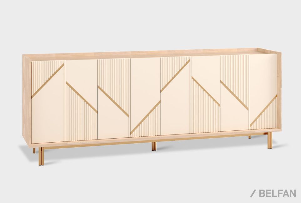 Тумба «Авеню» 4 шпон дуба, МДФ, металл 1