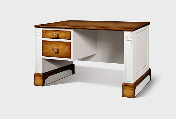 Стол письменный "Бриансон" (1 тумба слева) массив и шпон дуба, МДФ 6