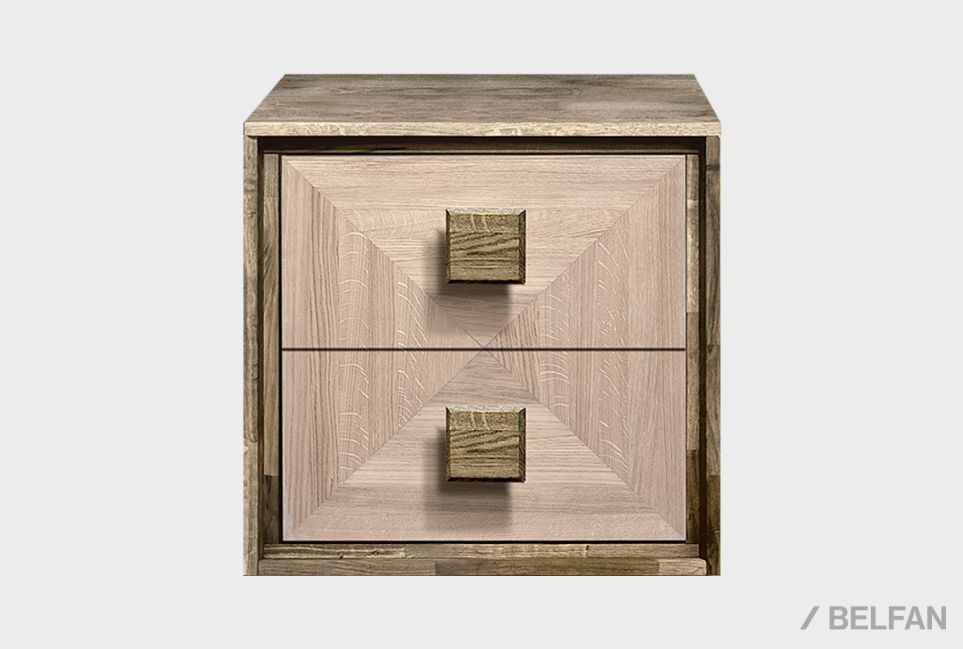 Модуль для стеллажей открытых "Cube Design" (с ящиками) массив дуба 2