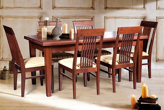 Стол обеденный "Престиж" 64 массив и шпон берёзы 4