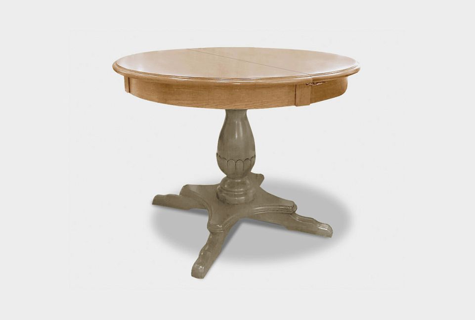 Стол обеденный "Оливия" (круглый); раскл.; пудра