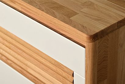 Тумба "Уоллстрит" 3; 3 двери; *А-012.33; к-бейц-масло, ф-белый, вст-бейц-масло